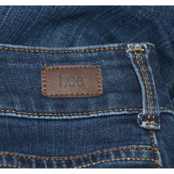 Lee Relaxed Fit Straight High Rise Blue Jeans Plus Size 22WP Instantly Slimming - Picture 7 of 10